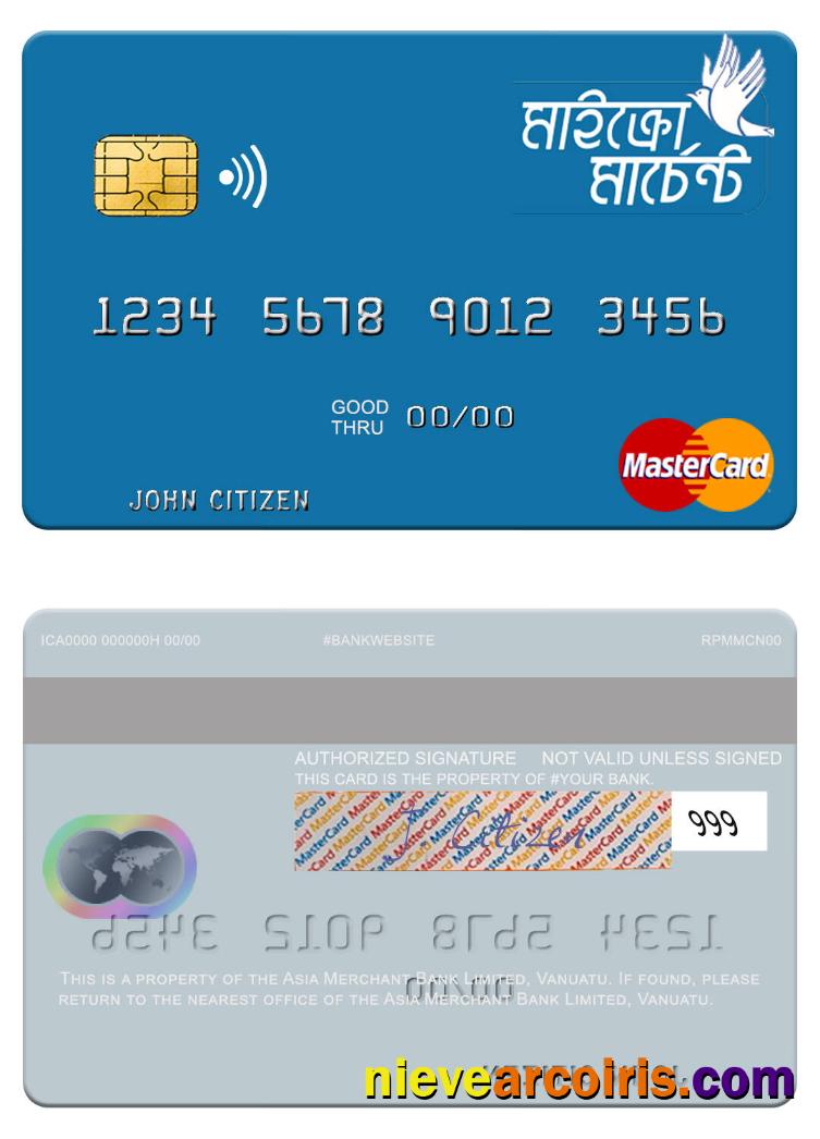 Vanuatu Asia Merchant Bank Limited mastercard